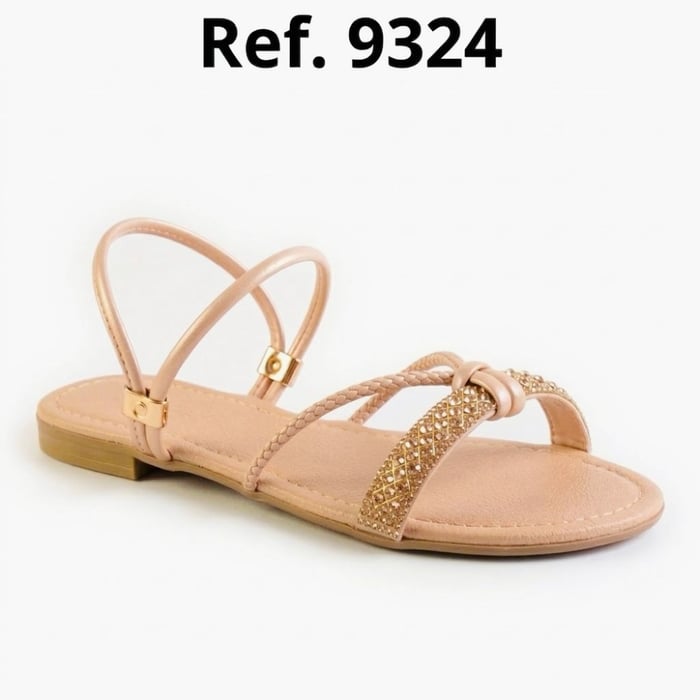 nude rasteira POP fucpoc strass andre