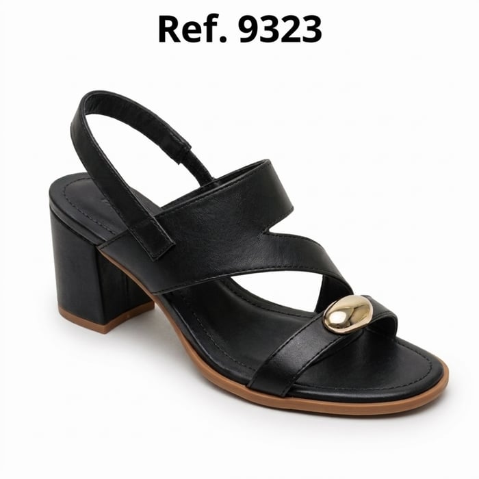 preto Salto 7 cm Rob elástico sheik