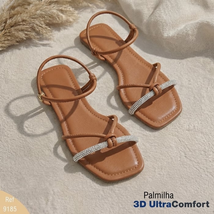 Rasteira Prime Comfort caramelo