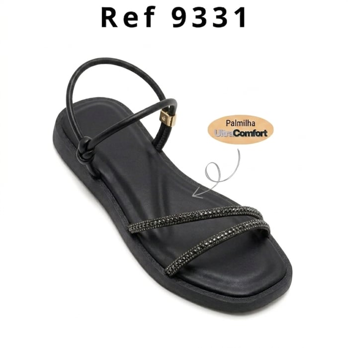 preto flatform Comfort fucpoc strass