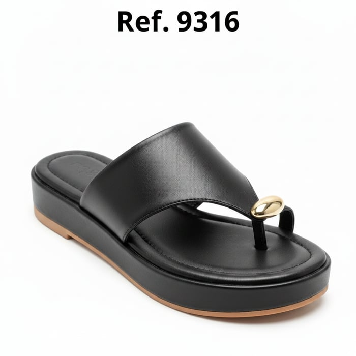 preto Papete Net toe enfeite