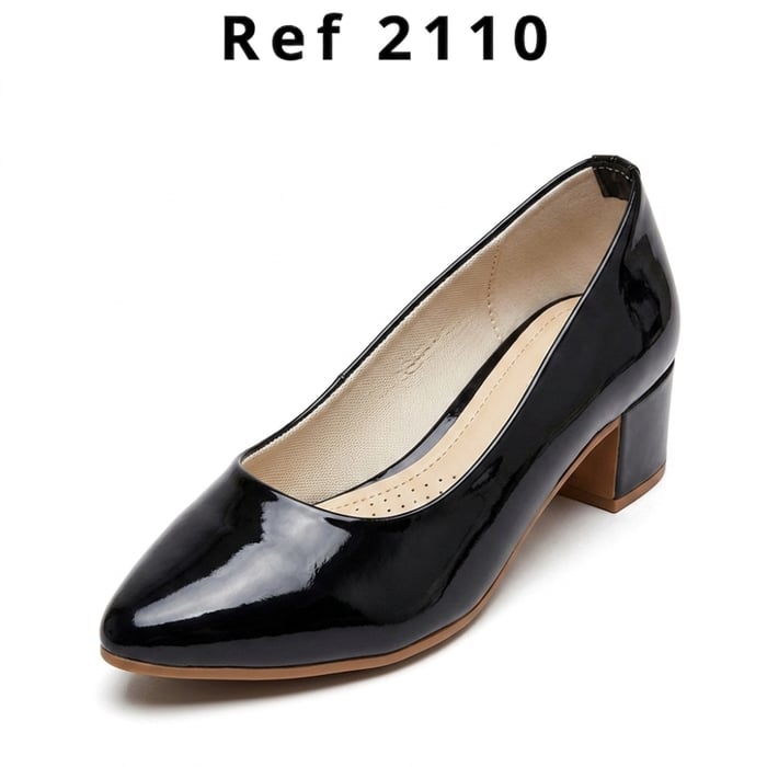 Verniz preto Salto scarpin Sev verniz preto
